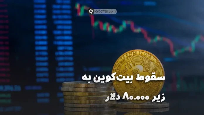 سقوط بیت‌کوین به زیر ۸۰ هزار دلار